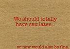 Lady Pilot Letterpress - Sex Later Greeting Card