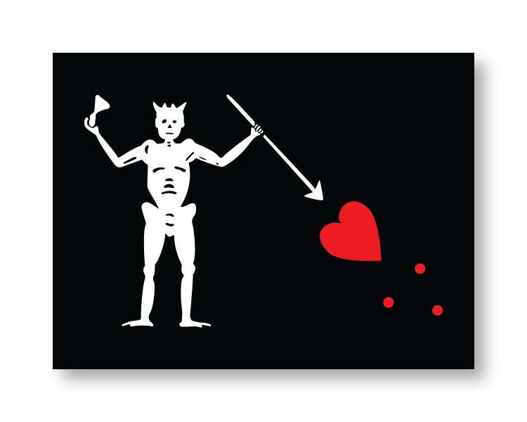 House of Swank Clothing - Blackbeard Flag Sticker