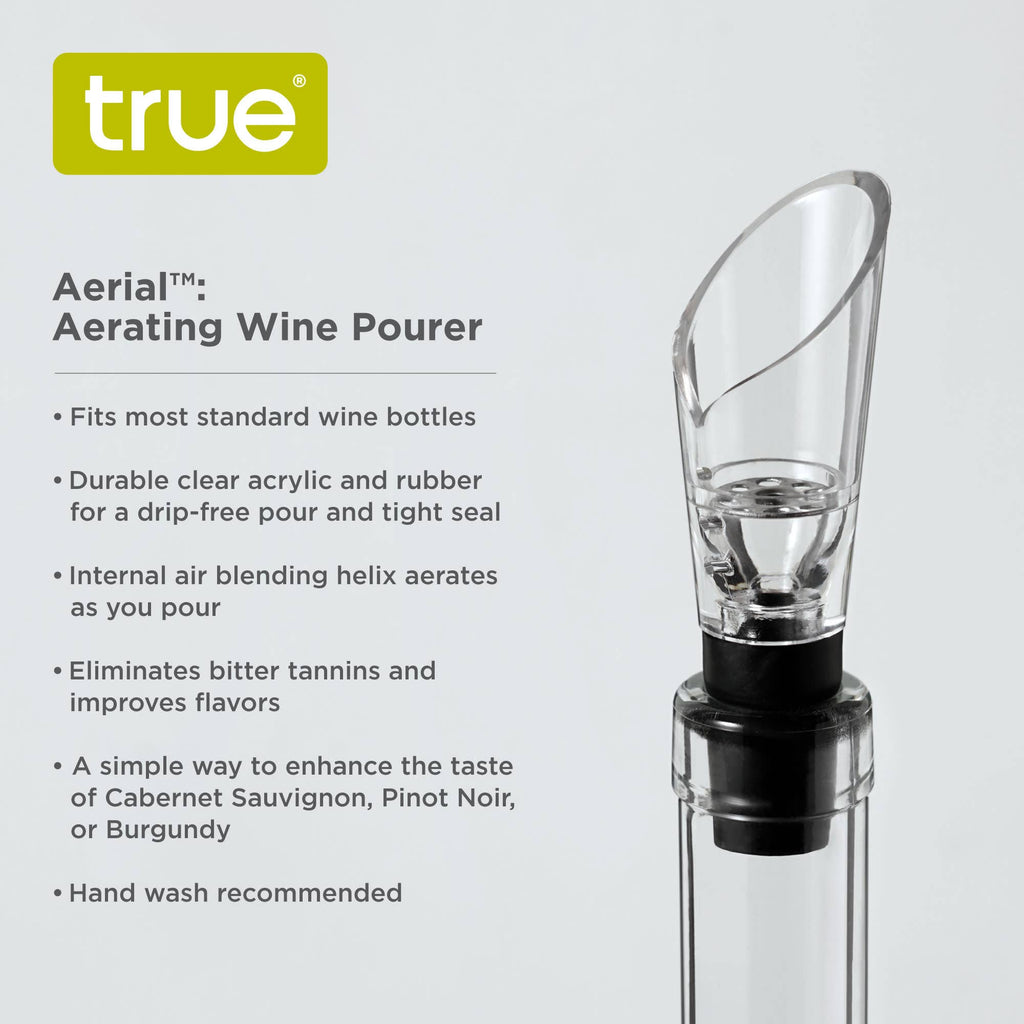 TRUE - Aerial Acrylic and Rubber Aerating Wine Bottle Pour Spout
