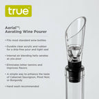 TRUE - Aerial Acrylic and Rubber Aerating Wine Bottle Pour Spout