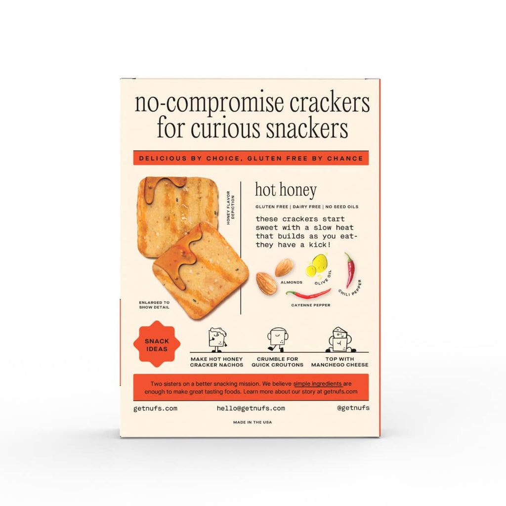 Nufs - Hot Honey Gluten-Free & Seed Oil Free Crackers - 4.25oz