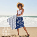 rockflowerpaper - STARFISH NAVY Reversible Beach Towel