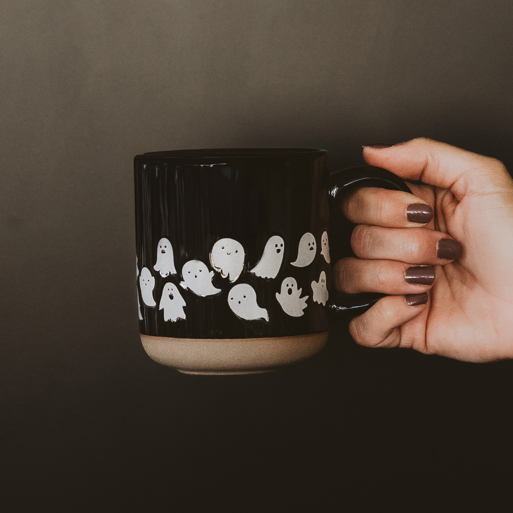 Sweet Water Decor - Ghost Pattern Stoneware Coffee Mug