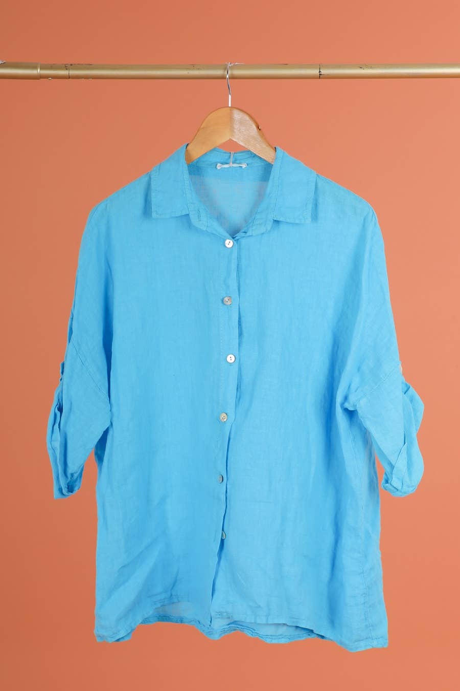 la maison des fibres naturelles - 620090u 100% linen shirt made in Italy