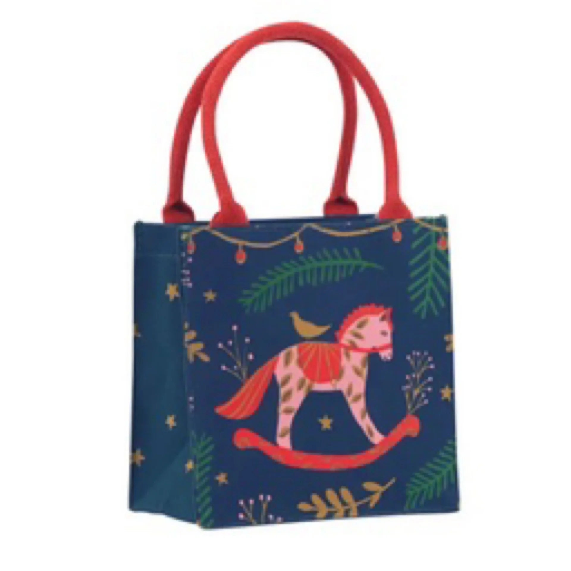 rockflowerpaper - HOLIDAY HORSE Itsy Bitsy Reusable Gift Bag Tote