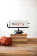 Kalalou - Naughty Nice Flip Sign